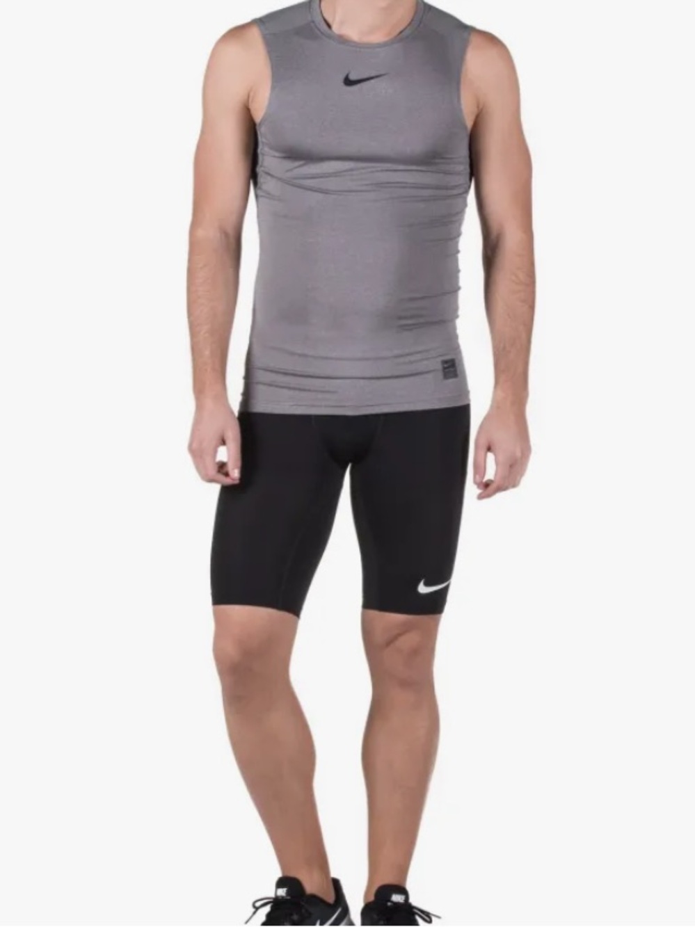 Nike MEN Black Compression Training Shorts BOXERBRIEFS UNDERWEAR Swoosh BRIEFS L
